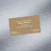 シックなコルク木 マグネット名刺 (インサイチュ)