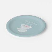 シックなコルセットフローラパーソナルランジェリーブライダルシャワー ペーパープレート (アングル)