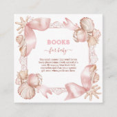 シックなコースタルパールブックスベビー エンクロージャーカード (正面)