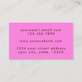 シックなコーラルオレンジホットピンク 名刺 (裏面)