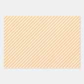 シックなコーラルオレンジ赤面ピンクサークルアートパターン ラッピングペーパーシート (正面3)