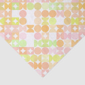 シックなコーラルオレンジ赤面ピンクサークルアートパターン 薄葉紙 (詳細)