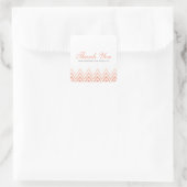 シックなコーラルグラデーションシェブロン スクエアシール (バッグ)