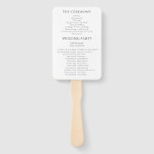 シックなコーラルピンク結婚のファン ハンドファン (裏面)