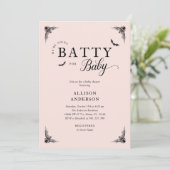 シックなゴシックベビーシャワー招待状 招待状 (スタンド正面)