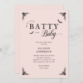 シックなゴシックベビーシャワー招待状 招待状 (正面/裏面)