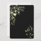 シックなゴシック金ゴールドとブラック結婚式招待状 招待状 (裏面)