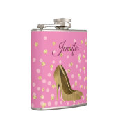 シックなゴールデンスティレトスピンク フラスク (右)