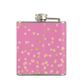 シックなゴールデンスティレトスピンク フラスク (裏面)