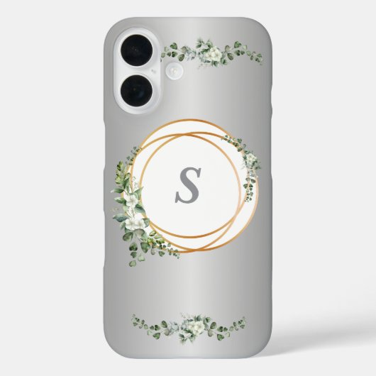 シックなゴールデンリングや輪とはっきりしたフローラアクセント Case-Mate iPhoneケース (裏面)