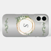 シックなゴールデンリングや輪とはっきりしたフローラアクセント Case-Mate iPhoneケース (裏面 (横))