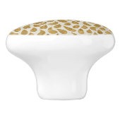 シックなゴールデンレインドロップパターン セラミックノブ (側面)