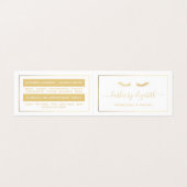 シックなゴールドフォイルの点字美しいメイクアップアーティストロイヤリティ 名刺 (外部フラット)