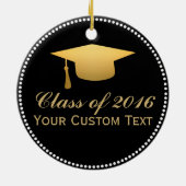 シックなゴールドフォイルトレンディー卒業クラス20XX セラミックオーナメント (裏面)