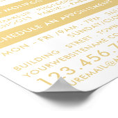 シックなゴールドフォイル美しいメイクアップアーティスト ポスター (角)