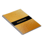 シックなゴールドフォイル ノートブック (右側)