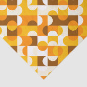 シックなサニーイエローオレンジブラウンサークルアートパターン 薄葉紙 (詳細)