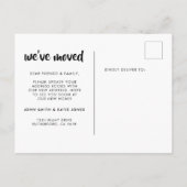 シックなサボテンと植物の新しい家と移動 インビテーションポストカード (裏面)