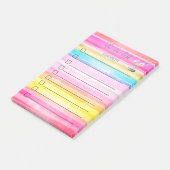 シックなサボテンの水の色のリストを実行する ポストイット (アングル)