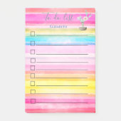 シックなサボテンの水の色のリストを実行する ポストイット (正面)