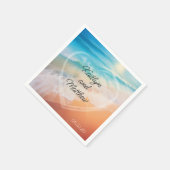 シックなサマー結婚ズ スタンダードカクテルナプキン (角)