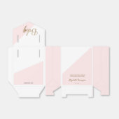 シックなサンキューピンクベビーシャワーピンク金ゴールド フェイバーボックス (折り畳みなし)