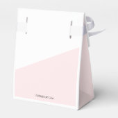 シックなサンキューピンクベビーシャワーピンク金ゴールド フェイバーボックス (裏面サイド)