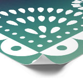 シックなサンセットパペル結婚ピカドの歓迎サイン ポスター (角)