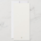 シックなサントリーニGreeceの水の色結婚のメニューカード 招待状 (裏面)