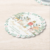 シックなザくるみクラッカーバレエメリークリスマスパーティー ペーパーコースター (アングル)