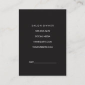 シックなシはっきりしたャーズウォーター色(アポイントメント) 予約カード (裏面)