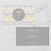 シックなシェブロンのモダンな専門の名刺 名刺 (正面/裏面)