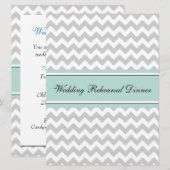 シックなシェブロンの結婚式のリハーサルの夕食の招待 招待状 (正面/裏面)