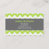 シックなシェブロンは縞で飾ります 名刺 (裏面)