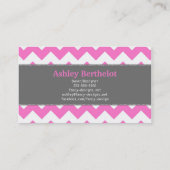 シックなシェブロンは縞で飾ります 名刺 (裏面)