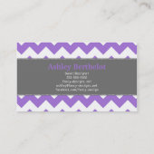 シックなシェブロンは縞で飾ります 名刺 (裏面)
