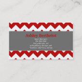 シックなシェブロンは縞で飾ります 名刺 (裏面)