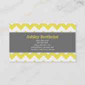 シックなシェブロンストライプ 名刺 (裏面)