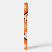 シックなシェブロンパターンブラックグレーオレンジスクリプト名 Case-Mate iPhoneケース (裏面 / 右)