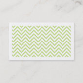 シックなシェブロン コーリングカード (裏面)