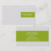 シックなシェブロン 名刺 (正面/裏面)
