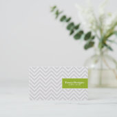 シックなシェブロン 名刺 (スタンド正面)