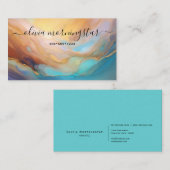 シックなシグネチャオパール抽象芸術 名刺 (正面/裏面)