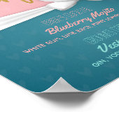 シックなシグネチャーカクテルドリンク結婚メニューの装飾 ポスター (角)