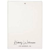 シックなシグネチャースクリプトクリーム クリップボード (裏面)