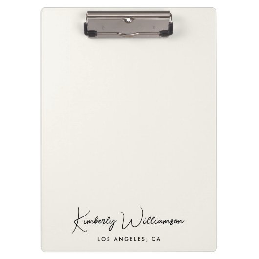 シックなシグネチャースクリプトクリーム クリップボード (正面)