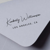 シックなシグネチャースクリプトモノグラム セルフインキングスタンプ