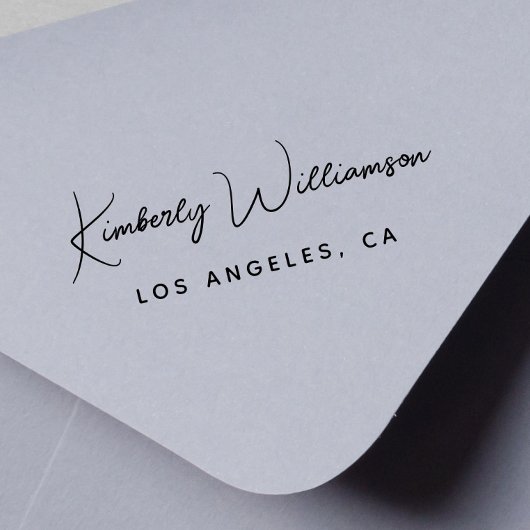 シックなシグネチャースクリプトモノグラム セルフインキングスタンプ