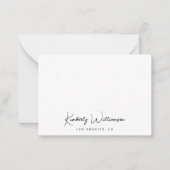 シックなシグネチャースクリプトモノグラム ノートカード (正面)