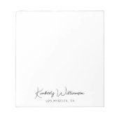 シックなシグネチャースクリプトモノグラム ノートパッド (正面)